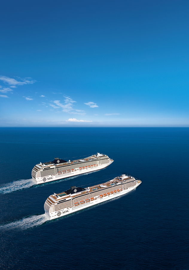 Ocean view from cruise deck